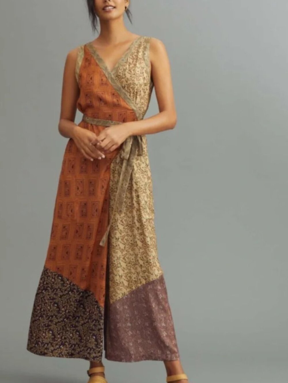 Anthropologie Silky Wrap Wideleg Jumpsuit | XS